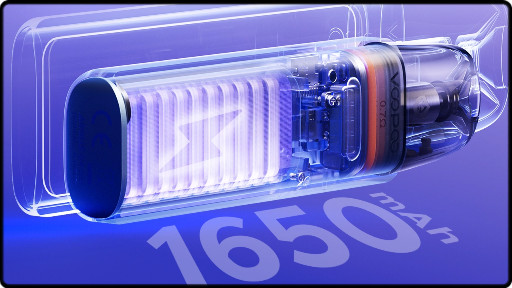 1650mAh d'autonomie